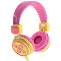 HEADPHONES MOKI VOLUME LIMITED KID SAFE PINKYELLOW