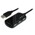 EXTENSION CABLE HUB LINDY 42781 USB 20 MALE TO 4P ACTIVE HUB PRO 8M BLACK