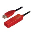 EXTENSION CABLE LINDY 42780 USB 20 MALE TO FEMALE 12M BLACK ACTIVE CABLE PRO