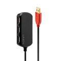 EXTENSION CABLE HUB LINDY 42783 USB 20 MALE TO 4P ACTIVE HUB PRO 12M BLACK