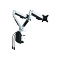 MONITOR ARM SYLEX CUTLESS DESK MOUNT DOUBLE WHITE