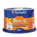 DVDR VERBATIM 16X 47GB INKJET PRINTABLE WHITE SURFACE SPINDLE 50
