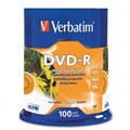 DVDR VERBATIM 16X 47GB INKJET PRINTABLE WHITE SURFACE SPINDLE 100