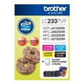 CART IJ BROTHER LC233PVP BLACKCMY VALUE PACK  PHOTO PAPER PK40