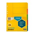 DIVIDER MARBIG A4 37100F BOARD 5 TAB BRIGHT COLOURS
