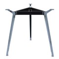 TABLE FRAME BOARDROOM RAPID AIR ROUND 750WX750DX725HMM POLISHED ALUMINIUM FRAME ONLY