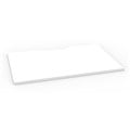 DESK TOP RAPID DELUXE INFINITY SCALLOPED 1200WX750DX25H MM NATURAL WHITE