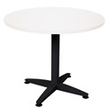 TABLE ROUND RAPID SPAN 900DIAX730HMM BLACK 4 STAR BASE NATURAL WHITE TOP