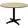 TABLE ROUND RAPID SPAN 900DIAX730HMM BLACK 4 STAR BASE NATURAL OAK TOP