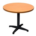 TABLE ROUND RAPID SPAN 900DIAX730HMM BLACK 4 STAR BASE CHERRY TOP
