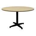 TABLE ROUND RAPID SPAN 1200DIAX730HMM BLACK 4 STAR BASE NATURAL OAK TOP