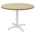 TABLE ROUND RAPID SPAN 900DIAX730HMM WHITE 4 STAR BASE NATURAL OAK TOP