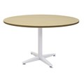 TABLE ROUND RAPID SPAN 1200DIAX730HMM WHITE 4 STAR BASE NATURAL OAK TOP