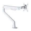 MONITOR ARM SINGLE ELEVATE GAS OPERATED CLAMP KIT WHITE