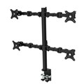 MONITOR ARM QUAD REVOLVE CLAMP KIT BLACK