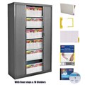 TAMBOUR CABINET AVERY 1980HX1200WX500DMM 5 SHELVES GRAPHITE RIPPLE WITH KIT