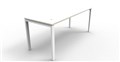 DESK RAPID INFINITY SINGLE SIDED 1200X700MM PROFILE LEG NO SCREEN 1 PERSON NATURAL WHITE