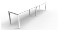 DESK RAPID INFINITY SINGLE SIDED 1200X700MM PROFILE LEG NO SCREEN 2 PERSON NATURAL WHITE