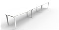 DESK RAPID INFINITY SINGLE SIDED 1500X700MM PROFILE LEG NO SCREEN 3 PERSON NATURAL WHITE