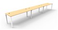 DESK RAPID INFINITY SINGLE SIDED 1800X700MM PROFILE LEG NO SCREEN 3 PERSON BEECH