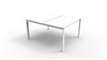 DESK RAPID INFINITY DOUBLE SIDED 1200X700MM PROFILE LEG NO SCREEN 2 PERSON NATURAL WHITE