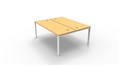 DESK RAPID INFINITY DOUBLE SIDED 1500X700MM PROFILE LEG NO SCREEN 2 PERSON BEECH