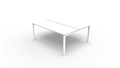 DESK RAPID INFINITY DOUBLE SIDED 1800X700MM PROFILE LEG NO SCREEN 2 PERSON NATURAL WHITE