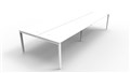 DESK RAPID INFINITY DOUBLE SIDED 1800X700MM PROFILE LEG NO SCREEN 4 PERSON NATURAL WHITE