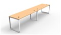DESK RAPID INFINITY SINGLE SIDED 1200X700MM LOOP LEG NO SCREEN 2 PERSON BEECH