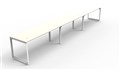 DESK RAPID INFINITY SINGLE SIDED 1200X700MM LOOP LEG NO SCREEN 3 PERSON NATURAL WHITE
