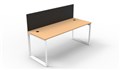 DESK RAPID INFINITY SINGLE SIDED 1200X700MM LOOP LEG WITH SCREEN 1 PERSON BEECH