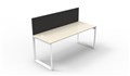 DESK RAPID INFINITY SINGLE SIDED 1800X700MM LOOP LEG WITH SCREEN 1 PERSON NATURAL WHITE