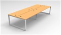 DESK RAPID INFINITY DOUBLE SIDED 1200X700MM LOOP LEG NO SCREEN 4 PERSON BEECH