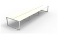 DESK RAPID INFINITY DOUBLE SIDED 1200X700MM LOOP LEG NO SCREEN 6 PERSON NATURAL WHITE