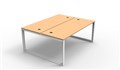 DESK RAPID INFINITY DOUBLE SIDED 1800X700MM LOOP LEG NO SCREEN 2 PERSON BEECH