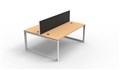 DESK RAPID INFINITY DOUBLE SIDED 1800X700MM LOOP LEG WITH SCREEN 2 PERSON BEECH