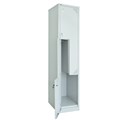 LOCKER 2 DOOR STEP GO STEEL 380WX455DX1830HMM SILVER GREY