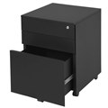 MOBILE PEDESTAL GO 460WX472DX610HMM 2 BOX DRAWERS 1 FILE DRAWER BLACK