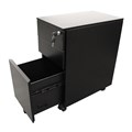 MOBILE PEDESTAL RAPIDLINE SLIMLINE 300WX472DX610HMM 2 BOX DRAWERS 1 FILE DRAWER BLACK