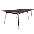 BOARDROOM TABLE RAPID AIR 2400WX1200DX750HMM SINGLE STAGE POLISHED ALUMINIUM BASE CHERRY TOP