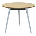 TABLE ROUND RAPID AIR 900DIAX730HMM CHROMEBLACK BASE NATURAL OAK TOP