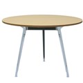 TABLE ROUND RAPID AIR 1200DIAX730HMM CHROMEBLACK BASE NATURAL OAK TOP