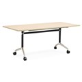 FLIP TOP TABLE RAPID TYPHOON 1500WX750DX750HMM BLACKCHROME FRAME BEECH TOP