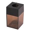 PAPER CLIP DISPENSER ITALPLAST I413 MAGNETIC LARGE BLACK SMOKE