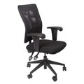CHAIR CLERICAL AM100 MEDIUM BLACK MESH BACK BLACK SEAT