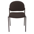 CHAIR VISITOR V100 4 LEG STACKABLE BLACK FABRIC