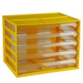 MULTI DRAWER ITALPLAST I 326FBA A4 5 DRAWER BANANA