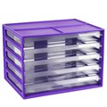 MULTI DRAWER ITALPLAST I 326FGP A4 5 DRAWER GRAPE