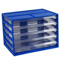 MULTI DRAWER ITALPLAST I 326FBB A4 5 DRAWER BLUEBERRY