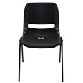 CHAIR VISITOR P100 STACKABLE BLACK PLASTIC